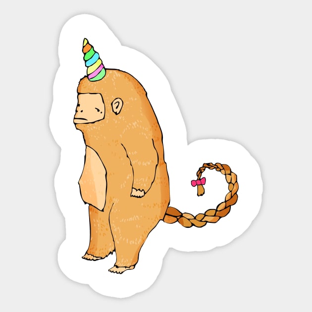 monkey unicorn Sticker by meriall